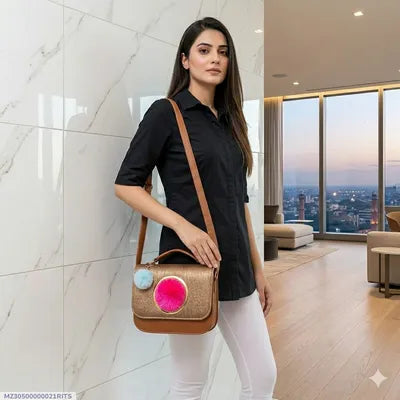 Queen Aura Elegant Blossom Hand & Shoulder Bag