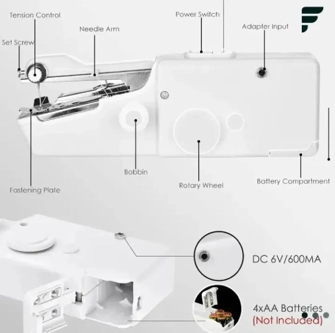 Handheld Sewing Machine ABS Plastic 200mAh