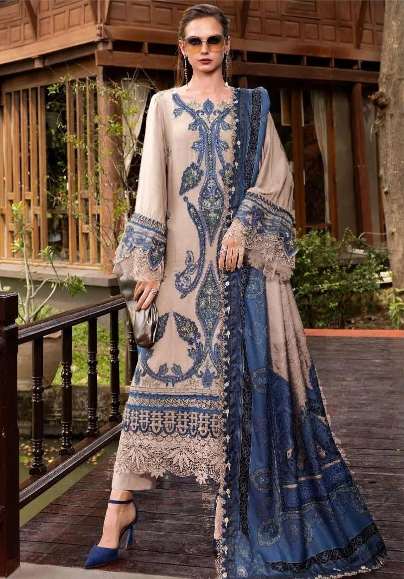 Ivory Embroidered Lawn 3Pcs Set