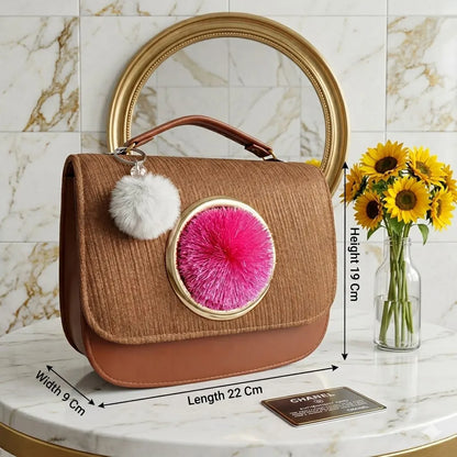 Queen Aura Elegant Blossom Hand &amp; Shoulder Bag