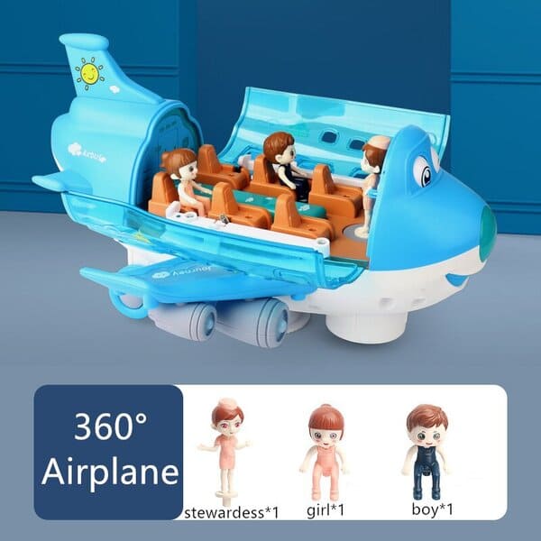 Lightning &amp; Musical 360 Rotating Gear Airplane