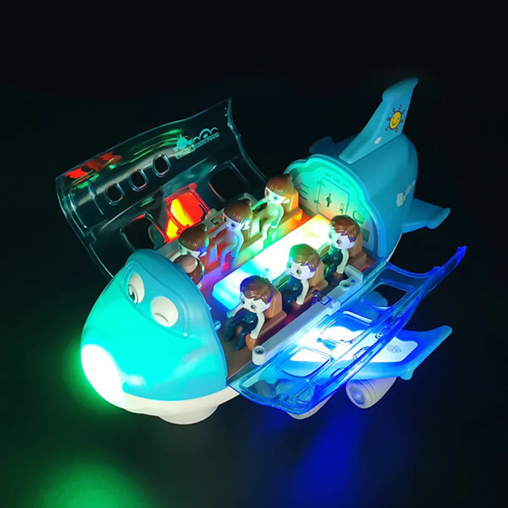 Lightning &amp; Musical 360 Rotating Gear Airplane