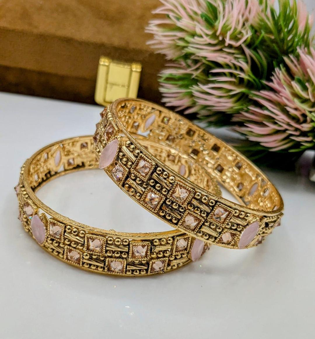 2 Pcs Gold Plated Kara Bangle