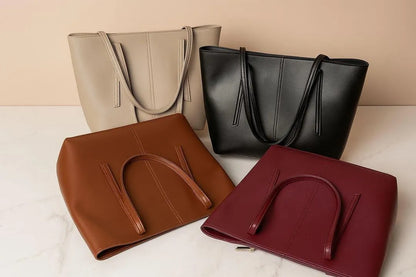 Brown Leather Tote Bag for Women