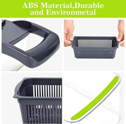 12-in-1 Multi-Functional Vegetable Chopper &amp; Slicer - Manual Onion Cutter with 7 Interchangeable Blades - Professional Kitchen Salad Maker &amp; Fruit Dicer