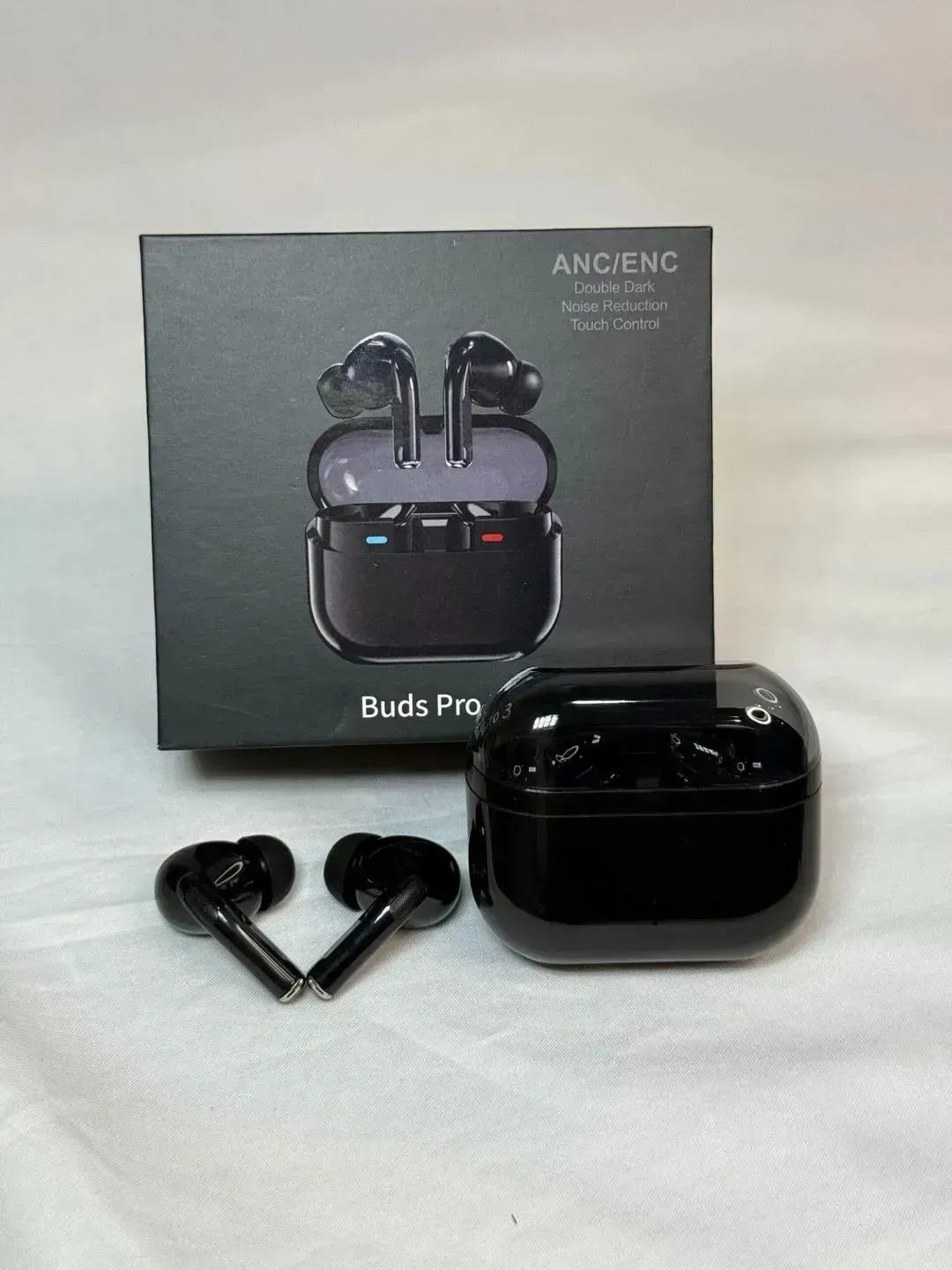 Black Noise-Cancelling Airpods with Charging Case