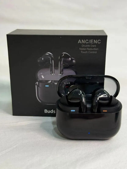 Black Noise-Cancelling Airpods with Charging Case