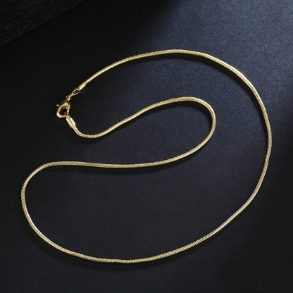 Golden Snake Chain for Women Modern Silver Necklace