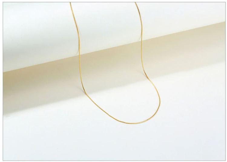 Golden Snake Chain for Women Modern Silver Necklace