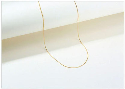 Golden Snake Chain for Women Modern Silver Necklace