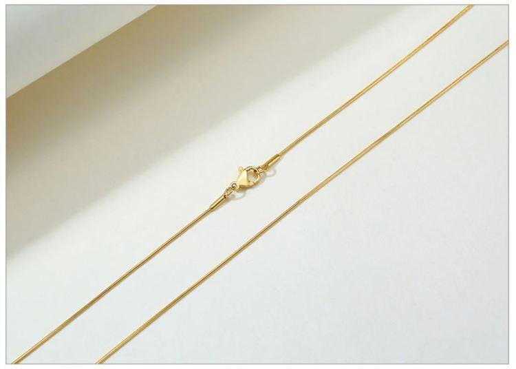 Golden Snake Chain for Women Modern Silver Necklace