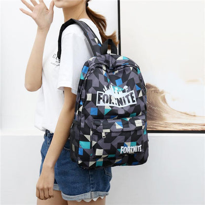 Fortnite Geometric Nylon School Bag for Students