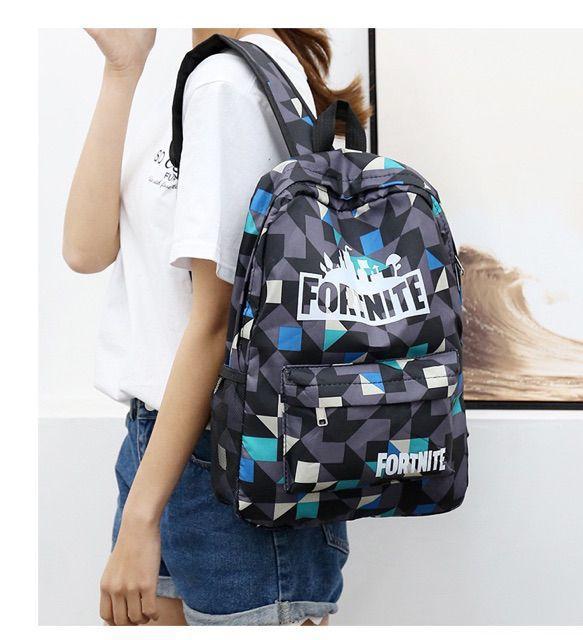 Fortnite Geometric Nylon School Bag for Students