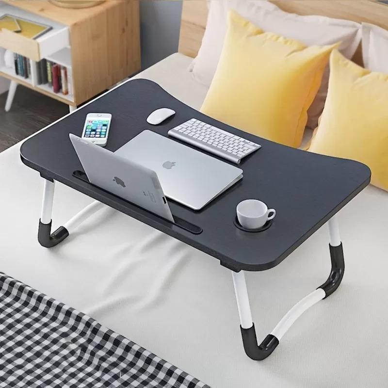 Portable Laptop Table Black Foldable Bed Study Nook